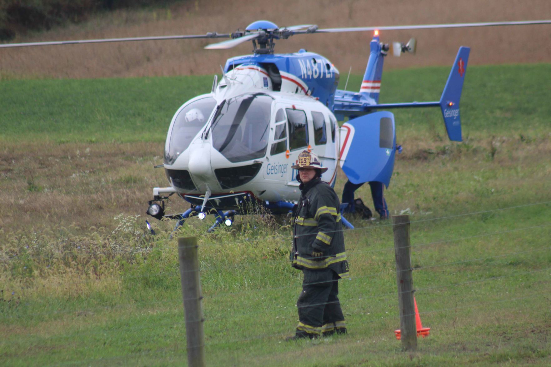 Medical helicopter called to crash scene